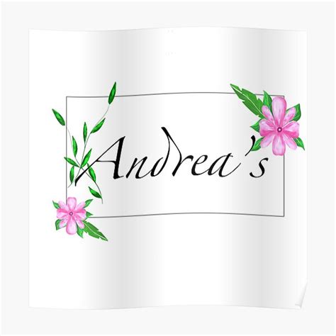 Calligraphy Andrea Name Posters Redbubble