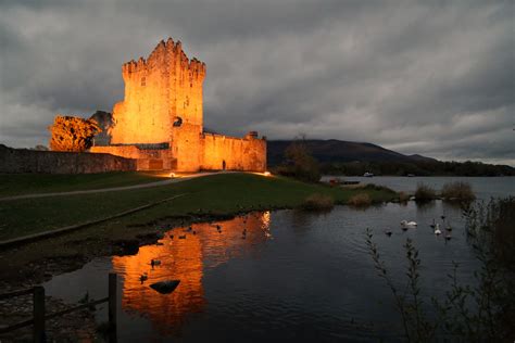 Ross Aglow Ross Castle Illuminated At Dusk Denis Moynihan Flickr