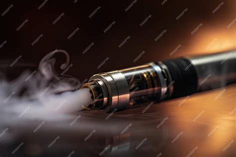Premium AI Image | Closeup of vape pens heating element with smoke