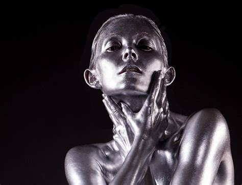 Sensual woman with silver and gold body paint. Pin by Joe Baker Photography on Silver and Gold Mood Board ...