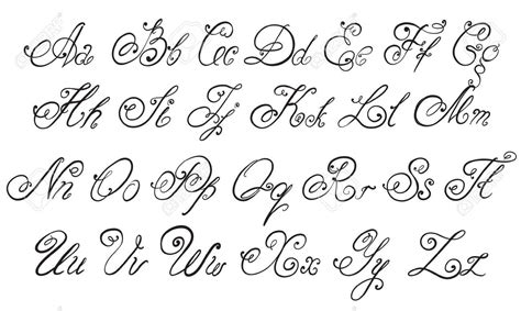 The Upper And Lowercase Letters In Cursive Handwriting