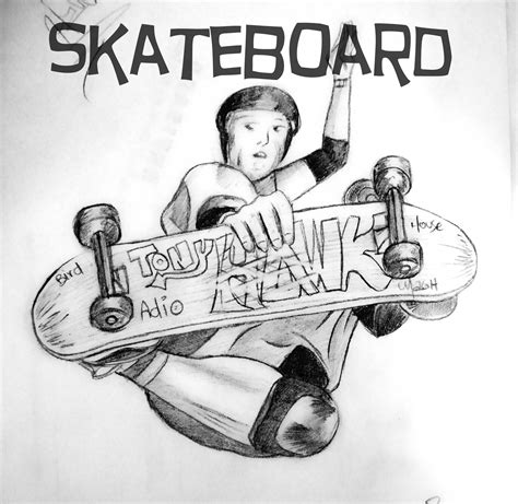 This tutorial shows the sketching and drawing steps from start to finish. Skateboard Tony hawks draw by amadis33 on DeviantArt