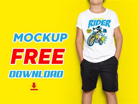 Kids T-Shirt Mockup - Freebie Supply