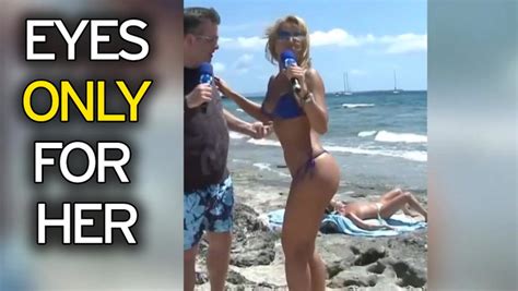 Brazilian Reporter Interviews Topless Sunbathers On Beach But She S
