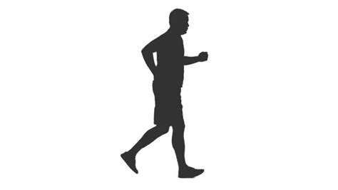 Silhouette Of Jogging Adult Man Motion Graphics Videohive