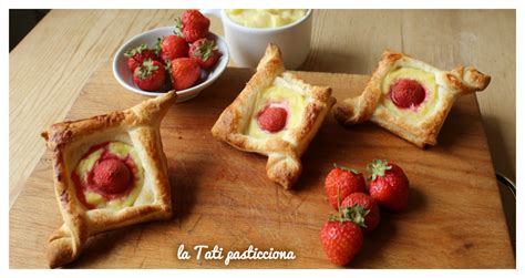 Ricoprite poi con un altro strato di sfoglia, stendetelo con l'aiuto. Rombi di pasta sfoglia farciti con crema e fragole- la ...