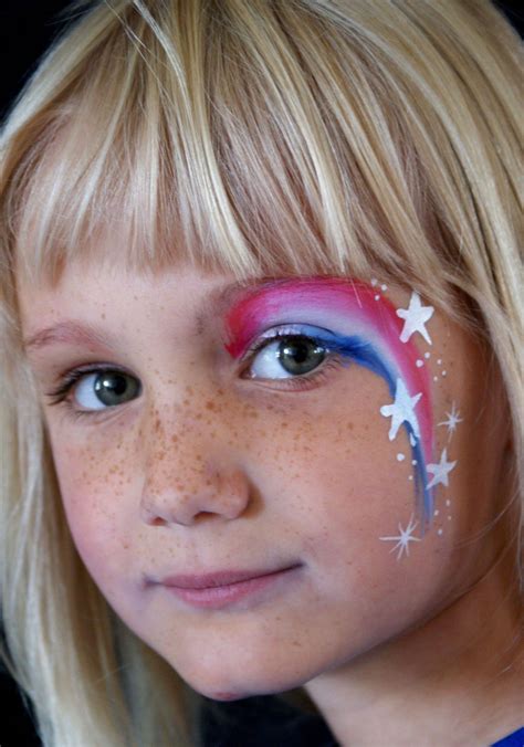 Stars And Stripes Face Painting Girl Face Painting Face Painting