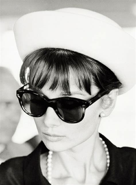 Audrey Hepburn Wearing Her Favorite Sunglasses By Oliver Goldsmith For Ray Ban Photo By