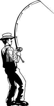 Painting of a man fishing on a coastal pier. Clipart Panda - Free Clipart Images