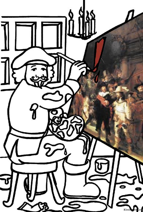 Mona lisa van rubiks kubussen wordt geveild. Rembrandt Kleurplaten | Kleurplaten.eu