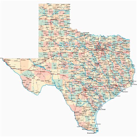 County Map Of Texas With Roads Secretmuseum