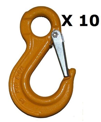 10 X 13mm Eye Sling Hook G80 Alloy Steel Lifting 4x4 Chain Rigging 53t