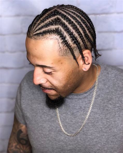 The strict braid lines with the high skin fade create an intensely rugged and masculine look that is hard to ignore. 28 Braids for Men + Cool Man Braid Hairstyles for Guys ...