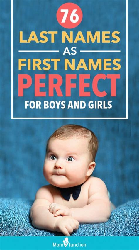 76 Last Names As First Names Perfect For Boys And Girls Unique Baby