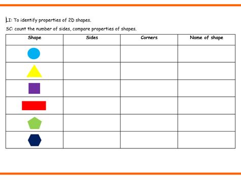 Ks1 Properties Of 2d Shapes Teaching Resources