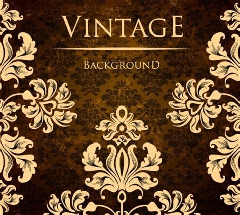 Free seamless floral jpg patterns that will give your work a stylish vintage touch. Free Vintage Golden Pattern with Brown Floral Background ...