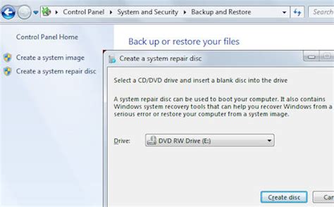 Create A Windows Rescue Disk Windows 7 Repair Disk