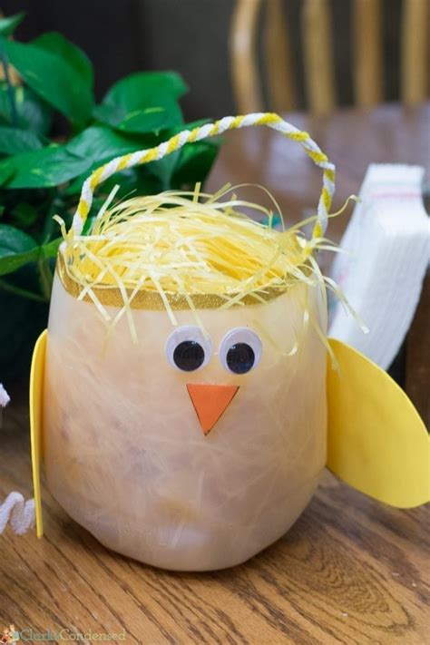 Diy Milk Jug Easter Basket Simple Homemade Craft Clarks Condensed