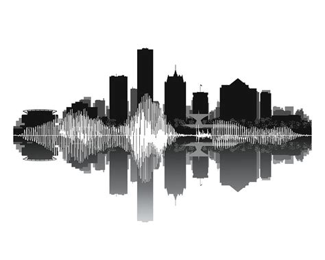 Welcome to our community for the greater milwaukee area where we talk about our love of beer, cheese, festivals. Milwaukee Skyline - Sound Wave Art Print Digital Art by ...