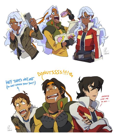 Keith Lance Princess Allura And Hunk Voltron And 1 More Drawn By
