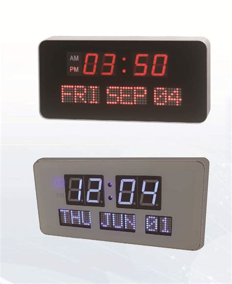 Electric Large Digit Led Wall Calendar Clock China Led Clock And