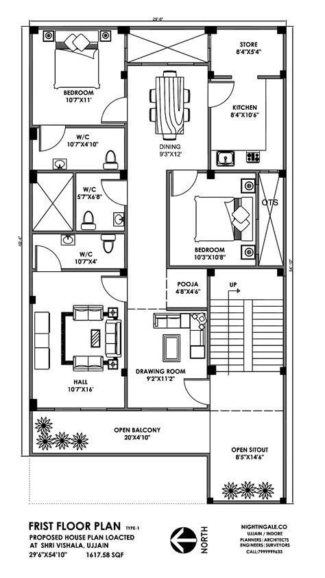 And having 2 bedroom + attach, 1 master bedroom+ attach, 1 normal bedroom, modern. 30x50 3BHK House Plan 1500sqft | 20x30 house plans, New ...