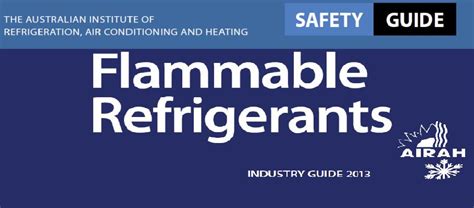 Flammable Refrigerant Safety Guide 2013 Has Been Released Racca