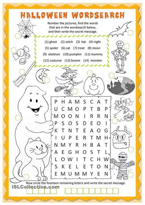 Halloween Wordsearch Halloween Worksheets Halloween Lesson