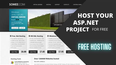How To Host Your Asp Net Project For Free Free Web Hosting For Asp Net With Sql Server