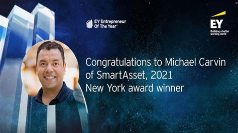 Smartasset Co Founder And Ceo Michael Carvin Named Ey Entrepreneur Of The Year 2021 New York