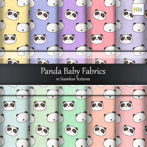 Second Life Marketplace Panda Baby 10 Seamless Fabric Textures Nm