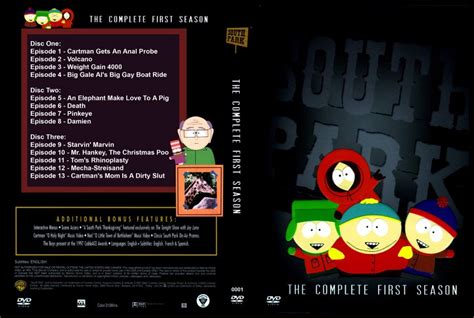 South Park Season 1 Single Tv Dvd Scanned Covers 263south Park