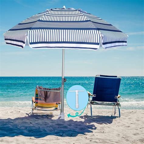 Ammsun 21m Outdoor Patio Beach Umbrella Sun Shelter Hollow Pattern W