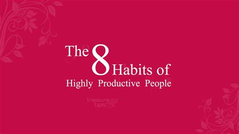 8 Habits Of Highly Productive People Youtube