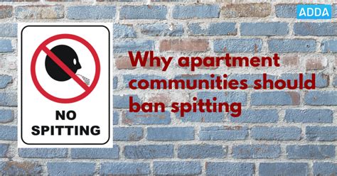 Ban Spitting In Apartments And Residential Communities Why And How