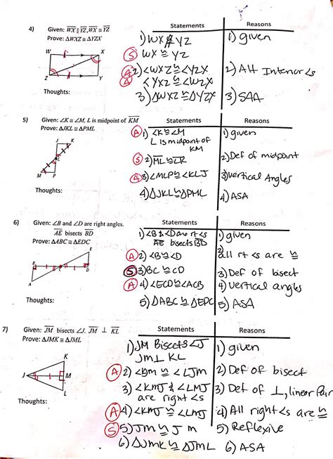 Segment And Angle Proofs Worksheet With Answers