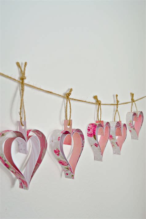 Paper Heart Decorations Garland Tutorial Girl About Townhouse