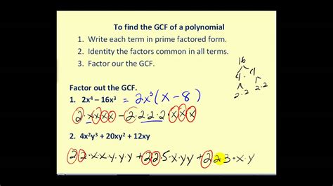 Generally, cubic binomials are algebraic expressions consisting of two terms, one of which has a variable taken to the third power (cubed). Factoring Out The Greatest Common Factor - YouTube