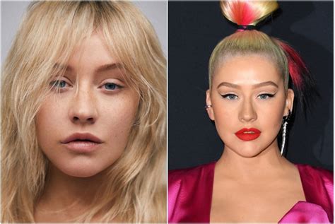 Christina aguilera steht für perfektion. Erkennst du diese wunderschönen Promis ohne ihr Make Up ...