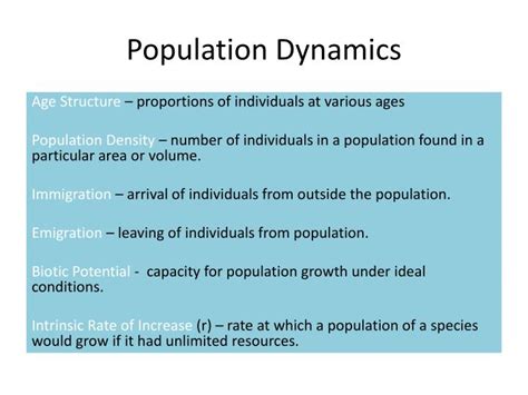 Ppt Population Dynamics Powerpoint Presentation Id1862285