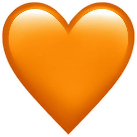 Download Hd Orange Heart Emoji 🧡 Orange Heart Emoji Emoticon