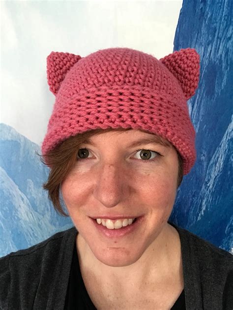 Pussy Hat Crochet Pattern Womens March 2017 Kitty Hat Etsy