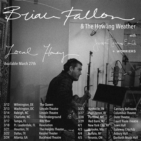 brian fallon shares single you have stolen my heart from third solo full length local honey