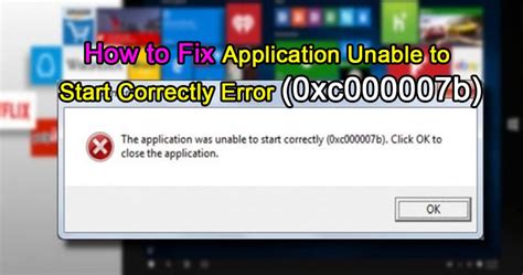 When i build my app and try to run or debug it (whether in the delphi ide or from windows file manager), it errors the application was unable to start correctly (0xc000007b). The Application Was Unable To Start Correctly 0xc00007b ...