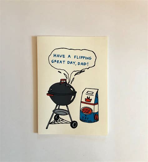 grill dad father s day card etsy