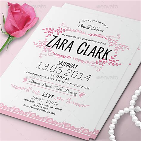 16 Modern Bridal Shower Card Designs And Templates Psd