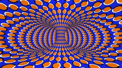 Download Orange And Blue Cool Optical Illusions Wallpaper