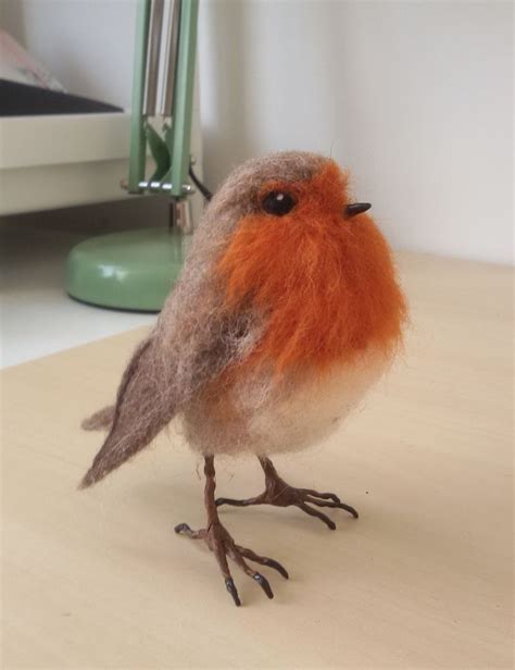 Needlefelted Robin With Images Felt Birds Needle