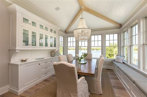 Maybe you would like to learn more about one of these? White and Beige Dining Room with China Cabinet - Country ...