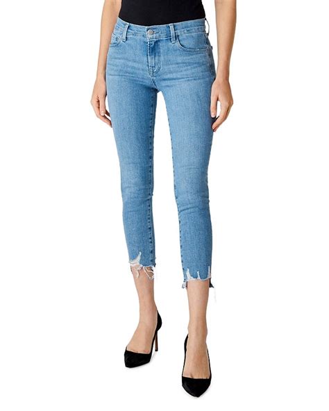 J Brand 835 Mid Rise Cropped Skinny Jeans In Cloudy Destruct